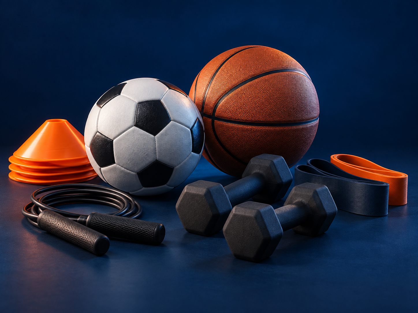 Balones y material de entrenamiento deportivo